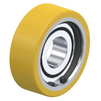 Направляющий ролик, с полиуретановым контактным покрытием Blickle Extrathane®, со стальным основанием колеса