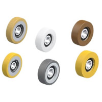 Направляючий ролик, з поліуретановим контактним покриттям Blickle Extrathane®, зі сталевим основою колеса