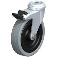 Поворотний ролик «Blickle» LRA-VPA Ø 100 мм з центральним кріпильним відверненням з гальмом