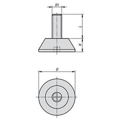 Опора кругла Арт. ОР-50М12х50